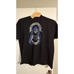Harley-Davidson Shirt Mens 3XL Black Reaper Skull Graphic Tee Mike Bruno Dealer